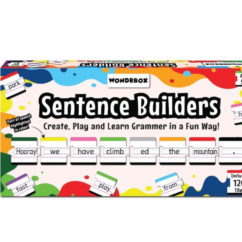 WONDRBOX Educational Board Game - Sentence Search, Fun Learning Toys & Games for Kids, Sentence Building Activity, Creative Word Play, Gifts for Boys & Girls Ages 5, 6, 7, 8